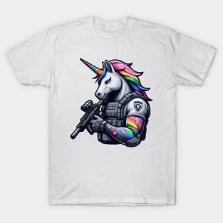 Tactical Unicorn - Sleeve Tattoo T-Shirt